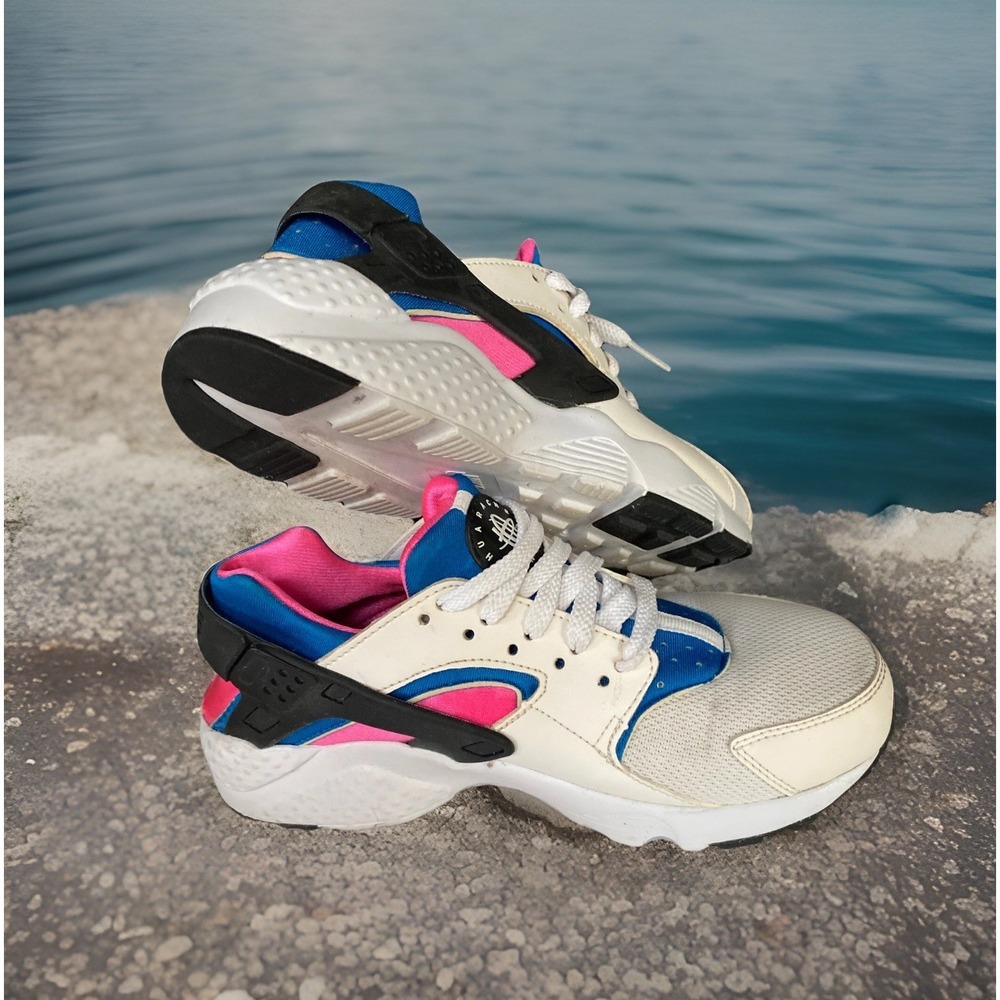 Nike Huarache Running‎ Shoes Run White Pink 654275-104 Youth Size 5.5